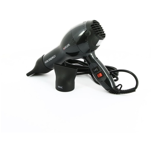 Grey Фен DEWAL  ION Energy, темно-серый,  2000 Вт, 2 насадки