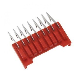 1233-7100 Moser Attachment comb, 3mm, stailess steel/метал. насадка, 3мм, красная:страна ввоза-РФ
