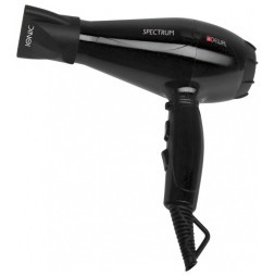 Фен DEWAL SPECTRUM, черный, вес 600гр, 2200Вт, ионизация, 2 нас, провод 3м