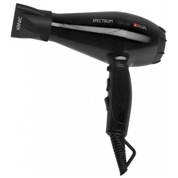 Black Фен DEWAL Spectrum  черный, 2200 Вт, ионизация, 2 насадки