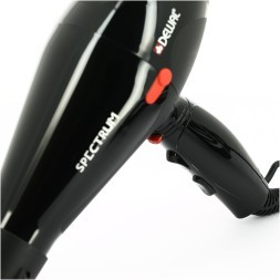 Фен DEWAL SPECTRUM, черный, вес 600гр, 2200Вт, ионизация, 2 нас, провод 3м