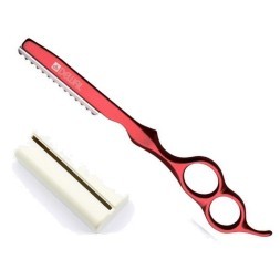 M2134-RD Бритва  DEWAL филировочная, со станком, красная