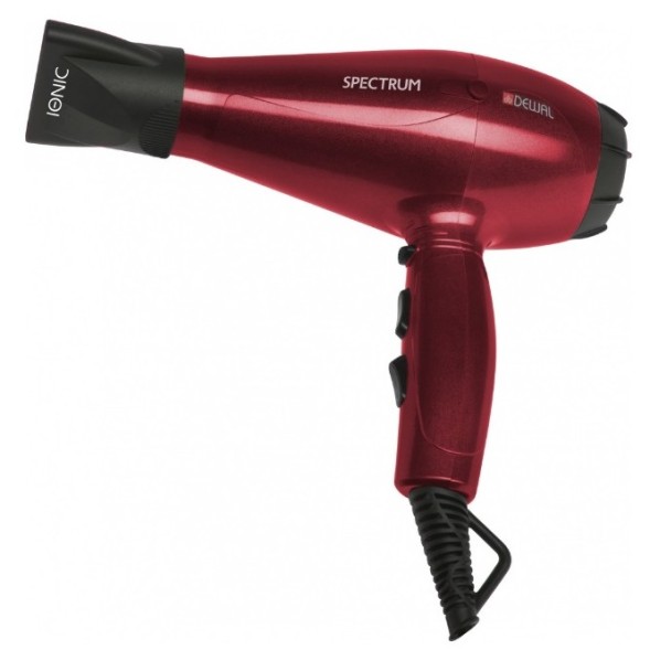 Red Фен DEWAL Spectrum  красный,  2200 Вт, ионизация, 2 насадки