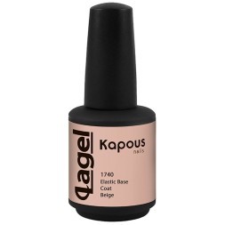 1740 Эластичное базовое покрытие бежевое «Elastic Base Coat Beige» "LAGEL", 15 мл