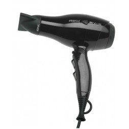 Фен DEWAL PROFILE COMPACT, черный, 600гр, 2000Вт, ионизация, 2 насадки, провод 3м