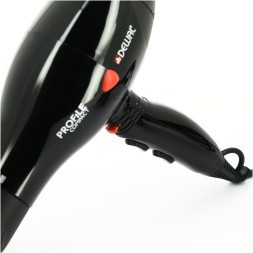 Фен DEWAL PROFILE COMPACT, черный, 600гр, 2000Вт, ионизация, 2 насадки, провод 3м