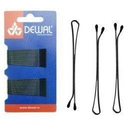 SLN50P-1/60 Невидимки DEWAL черные, прямые 50 мм, 60 шт/уп.