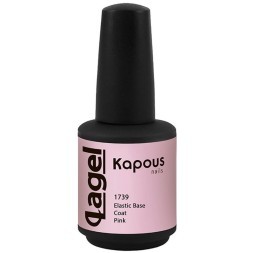 1739 Эластичное базовое покрытие розовое «Elastic Base Coat Pink» &quot;LAGEL&quot;, 15 мл
