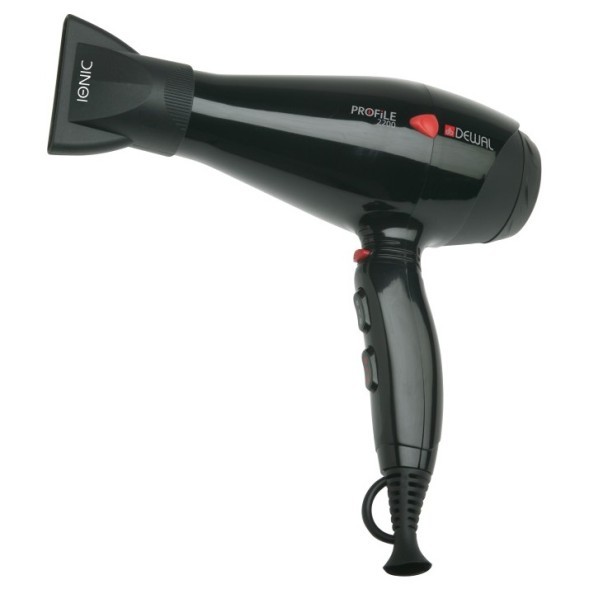 Black Фен DEWAL Profile 2200  черный,  2200 Вт, ионизация, 2 насадки