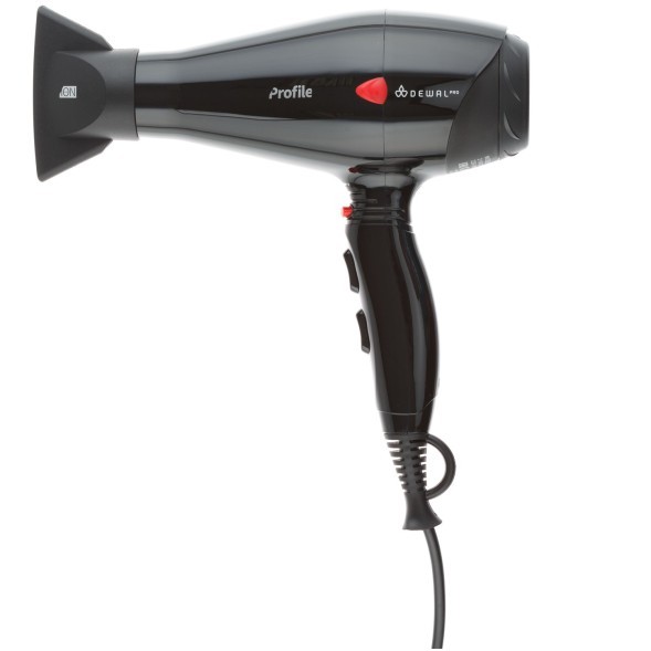 Black Фен DEWAL Profile 2200  черный,  2200 Вт, ионизация, 2 насадки