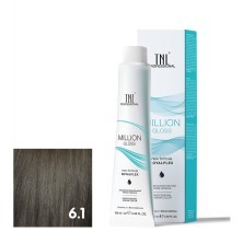 Крем-краска для волос TNL Million Gloss оттенок 6.1 Темный блонд пепельный 100 мл