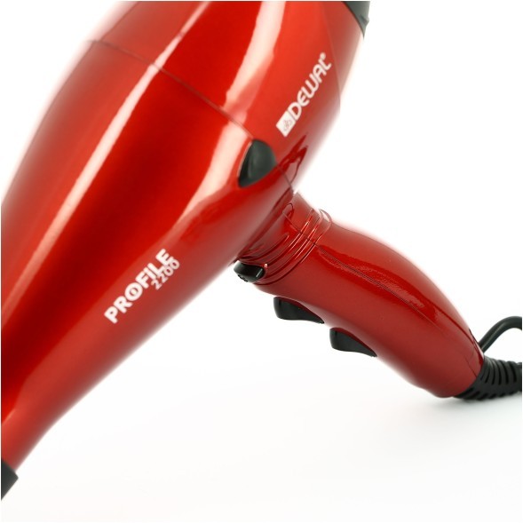  Red Фен DEWAL Profile 2200 красный, 2200 Вт, ионизация, 2 насадки