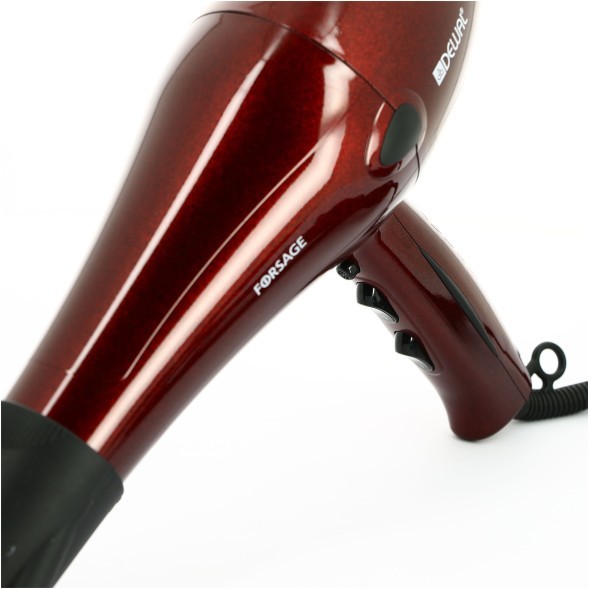 Фен DEWAL Forsage красный, 2200 Вт, ионизация , 2 насадки