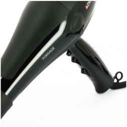 Фен DEWAL FORSAGE, черный, вес 600гр, 2200Вт, ионизация, 2 нас, провод 3м