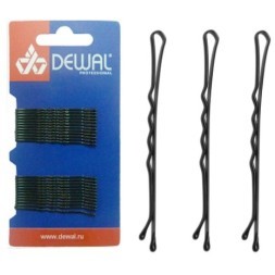 SLN40V-1/60 Невидимки DEWAL черные, волна 40 мм, 60 шт/уп.