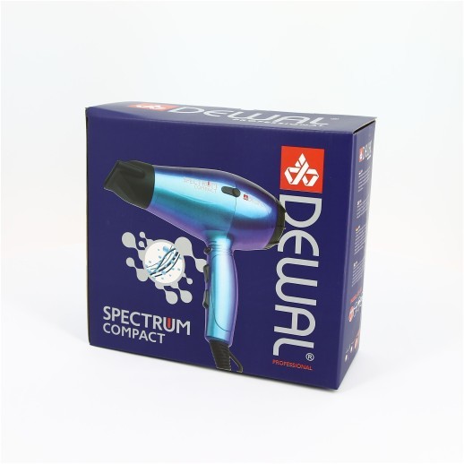 Фен DEWAL Spectrum Compact черный, 2100 Вт, ионизация, 2 насадки