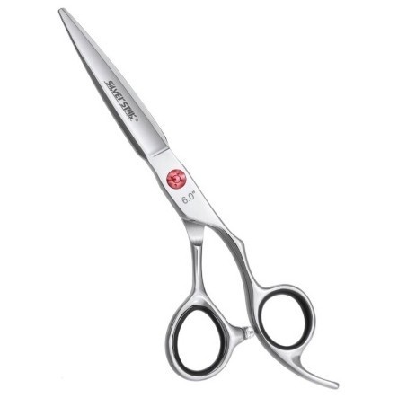 PN 132-6 premium, Премиальные ножницы 6", эргономичные, красный винт, лезвия  - меч с повышенной режущей способностью