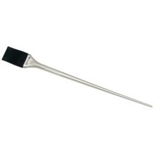 JPP149 Кисть-лопатка DEWAL для окрашивания прядей, силиконовая, черная с белой ручкой, узкая 22 мм