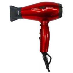 Фен DEWAL SPECTRUM COMPAСT, красный, вес 600гр, размер 19 см, 2100Вт, ионизация, 2 нас, провод 3м