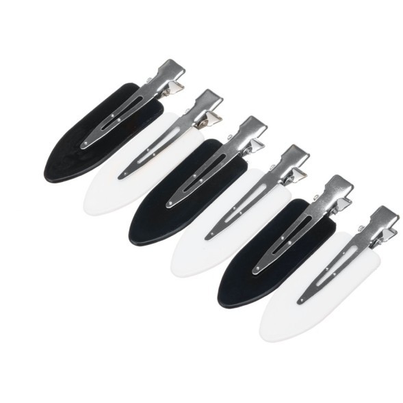 Зажим для волос DEWAL "Лепесток", пластик, 6 см 6 шт/уп