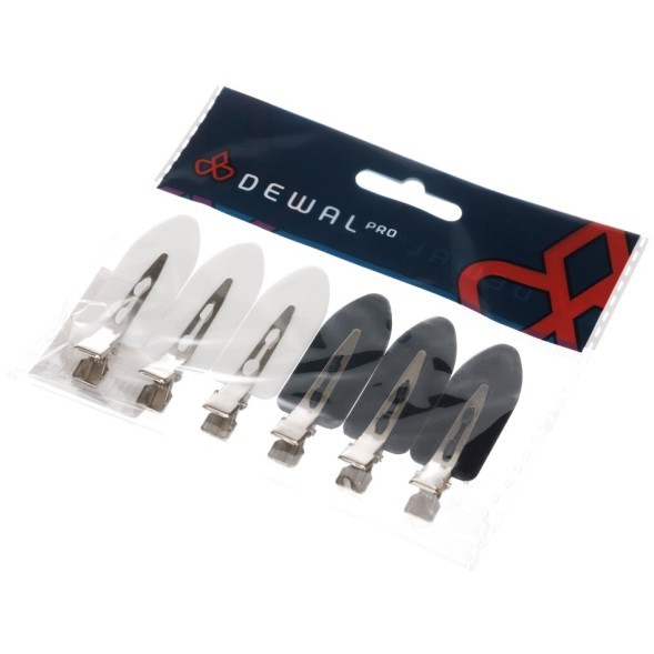 Зажим для волос DEWAL "Лепесток", пластик, 6 см 6 шт/уп