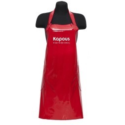 835 Передник лаковый красный