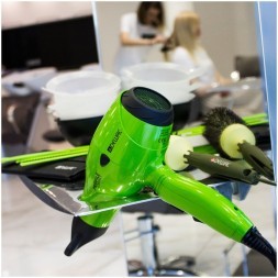 Фен DEWAL PROFILE COMPACT, зеленый, вес 600гр, 2000Вт, ионизация, 2 насадки, пров. 3м