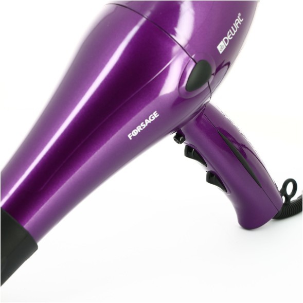 Фен DEWAL Forsage пурпурный, 2200 Вт, ионизация, 2 насадки