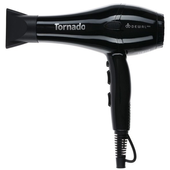 03-8010 Black Фен DEWAL PRO TORNADO, черный, 2300Вт, ионизация, 2 насадки