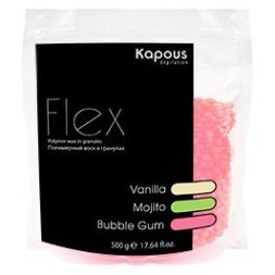 Полимерный воск в гранулах «Flexible» с ароматом Бабл Гам Kapous, 500 г