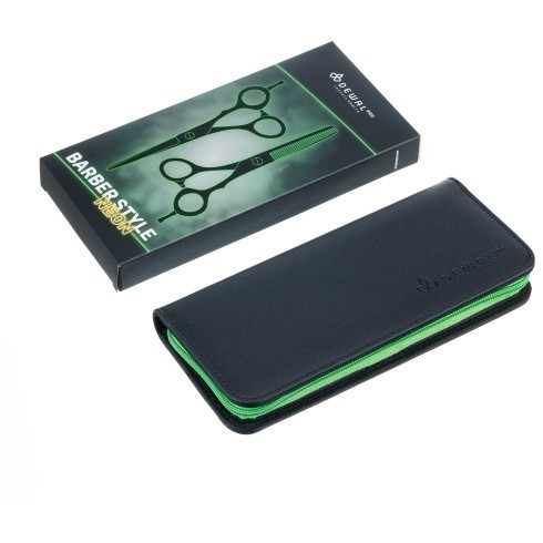 Футляр для 2-х ножниц, кожзам, на молнии, чёрного цвета