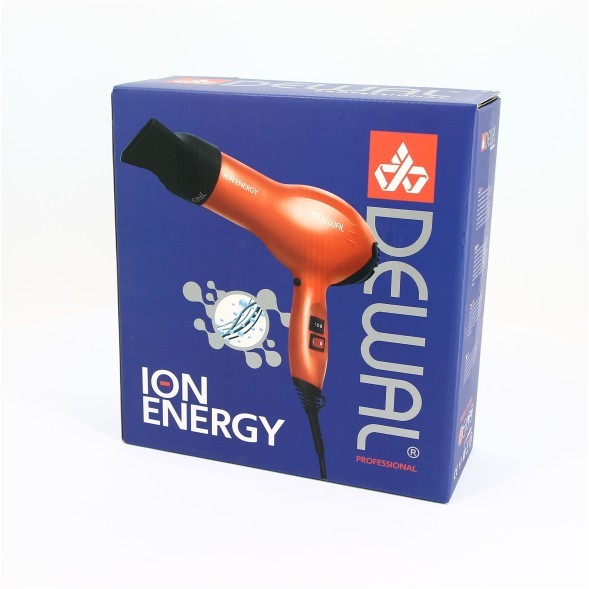 Фен DEWAL  ION Energy, красный,  2000 Вт,2 насадки