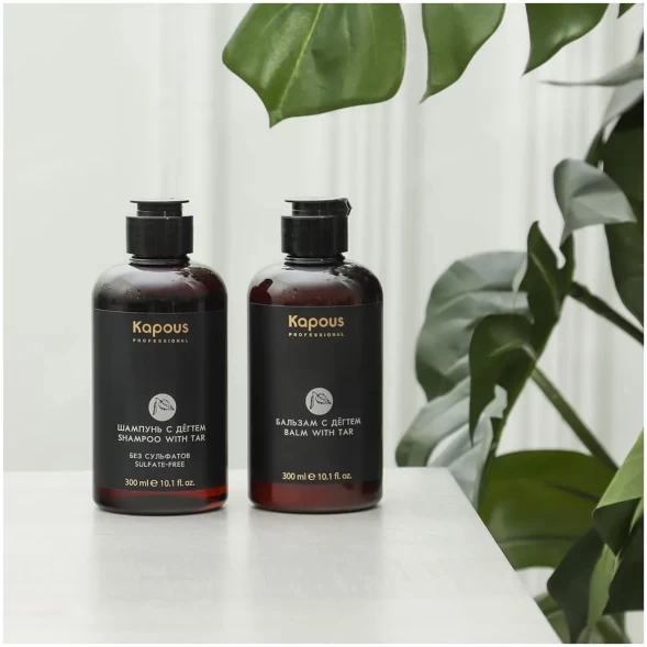 Беcсульфатный шампунь для волос с Дёгтем Kapous, 300 мл