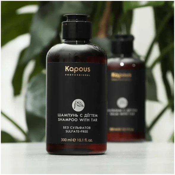 Беcсульфатный шампунь для волос с Дёгтем Kapous, 300 мл