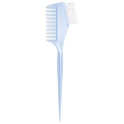 JPP049D-1 blue Кисть для окрашивания DEWAL, голубая, с расческой, с белой прямой щетиной, узкая 45мм