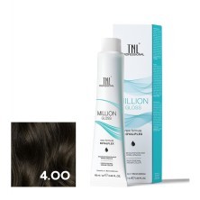 Крем-краска для волос TNL Million Gloss оттенок 4.00 Коричневый интенсивный 100 мл
