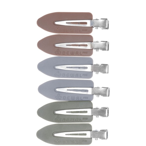Зажим для волос DEWAL &quot;Лепесток&quot;, пластик, 6 см 6 шт/уп.