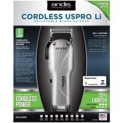 73010 LCL Машинка для стрижки волос Andis Cordless US Pro Li, li ion, 0,5-2.4мм, аккум/сетевая, W, 9нас.
