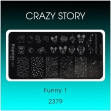 Funny 1, пластина для стемпинга «Crazy story» Kapous
