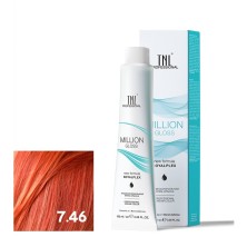 Крем-краска для волос TNL Million Gloss оттенок 7.46 Блонд медный красный 100 мл