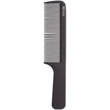 CF013 Расческа рабочая DEWAL серия SUPER thin с ручкой, широкая, черная 20,5см