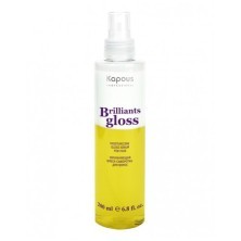 Увлажняющая блеск-сыворотка для волос «Brilliants gloss» Kapous, 200 мл