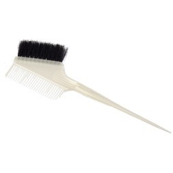 JPP142L Кисть для окрашивания DEWAL, белая , с расческой и черно/белой щетиной ,узкая 55мм