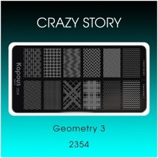 Geometry 3, пластина для стемпинга «Crazy story» Kapous