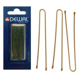 SLT60P-5/60 Шпильки DEWAL золотистые, прямые 60 мм, 60 шт/уп, на блистере,  жесткие