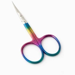 НСС 6 multicolor, ножницы для кутикулы, длинные тонкие лезвия, цветное радужное покрытие