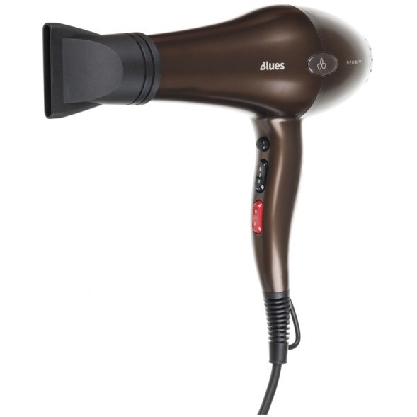 Фен DEWAL PRO BLUES, шоколад, 2600Вт, ионизация, 2 нас, провод 3м