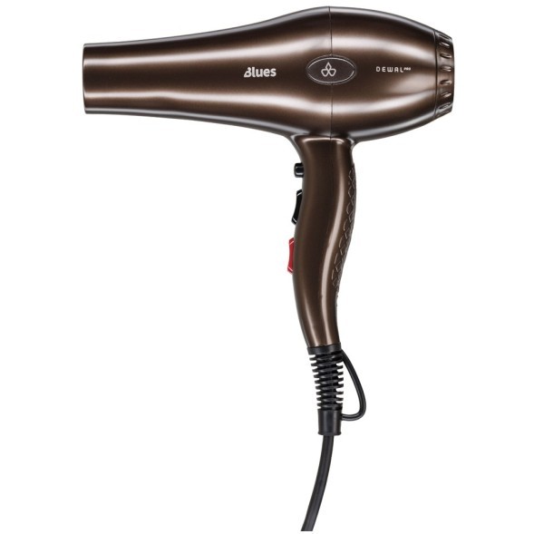 Фен DEWAL PRO BLUES, шоколад, 2600Вт, ионизация, 2 нас, провод 3м