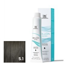 Крем-краска для волос TNL Million Gloss оттенок 5.1 Светлый коричневый пепельный 100 мл