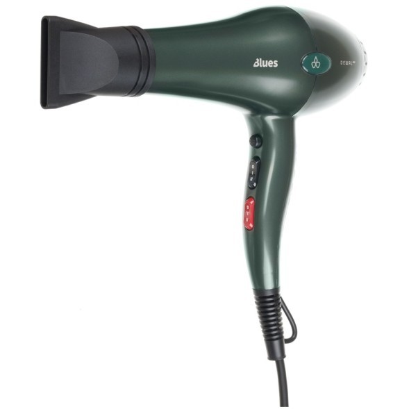 Фен DEWAL PRO BLUES, изумрудный, 2600Вт, ионизация, 2 нас, провод 3м